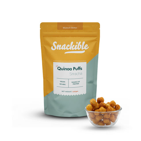 Snackible Sriracha Quinoa Puffs